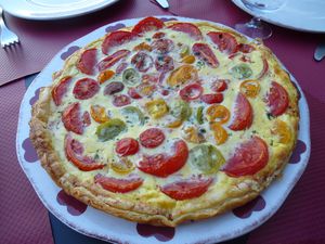 Tarte aux tomates multicolores