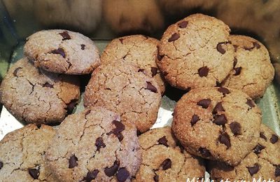 Cookies à la farine de riz-châtaigne & aux pépites de chocolat