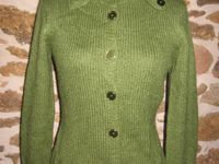 Beau gilet mohair vert mousse