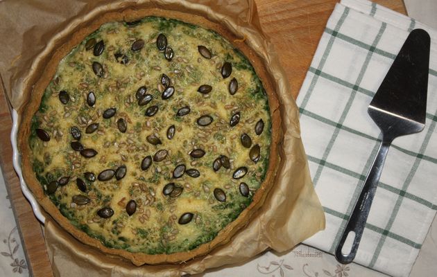 Tarte aux épinards touche coco & curry (sans gluten)