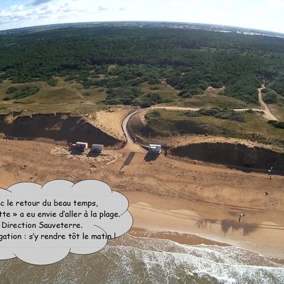 La plage de sauveterre à Olonne s'éveille