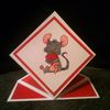 carte chevalet souris coeur rouge