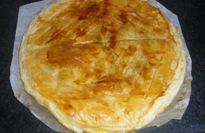 Galette des rois poire, chocolat, frangipane