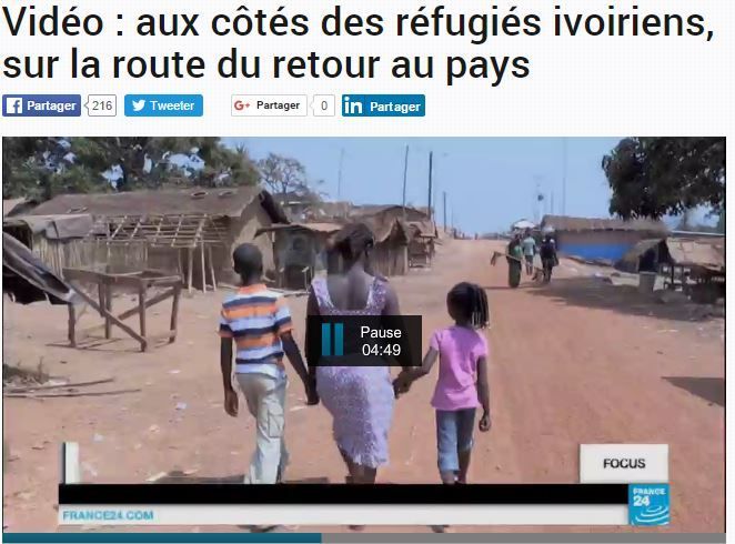 #Liberia / Il y a encore 35 000 réfugiés ivoiriens... Leslie Varenne sur France 24