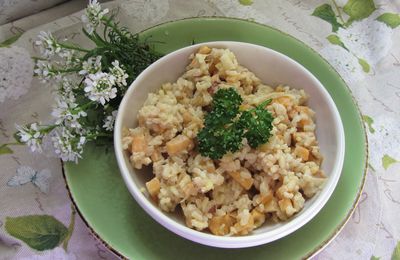 Risotto aux poireaux et navets boule d'or