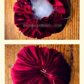 How to make a velvet pumpkin with a real stem: tutorial
