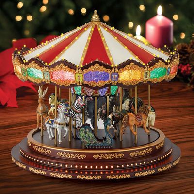 -12% sur ce grand carrousel musical miniature Mr Christmas en vente chez Lutèce Créations
