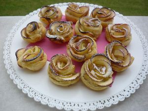 Roses feuilletées aux pommes