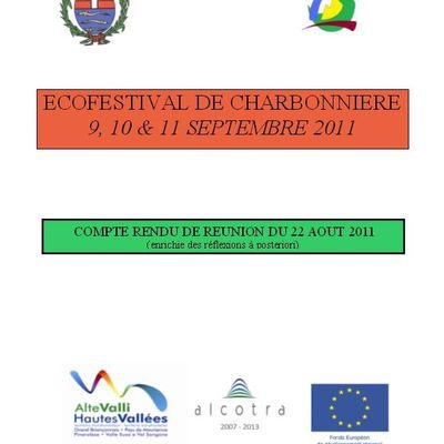 Compte rendu de réunion du 22 août 2011