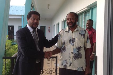 Rencontre avec le ministre de l'intérieur du Vanuatu, M. Charlot SAWAI‏