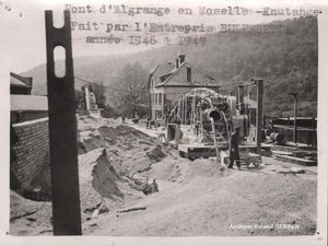 Histoire du pont menant d'Algrange vers Knutange.....