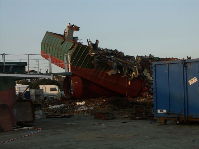 Hendaye février 2009 quatre bateaux détruits dit sortie de flotte 