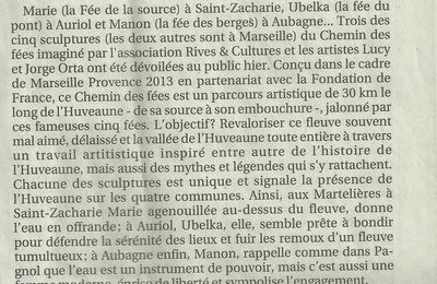 Article de la Provence d'Aubagne du 7 avril 2013