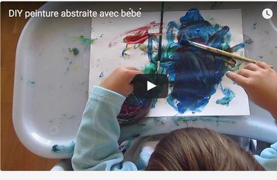 Activité bébé - peinture au doigt et au pinceau