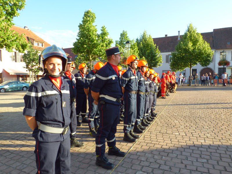 Mise en place de la cérémonie du 13 juillet 2017 à Neuf-Brisach