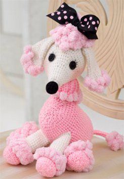 Traduction gratuite - chien rose au crochet (Caniche Chic)