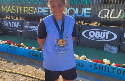 MASTERS PETANQUE JEUNES KAYLIE VICTOOR DEMETER gagne l'étape de SIX-FOURS LES PLAGES