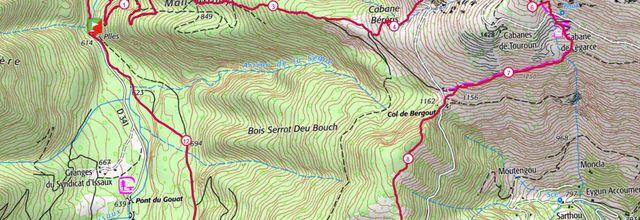 Lourdios 1 : Badarié-Pic de Layens-col de Bouesou-Badarié 13km 1100m+