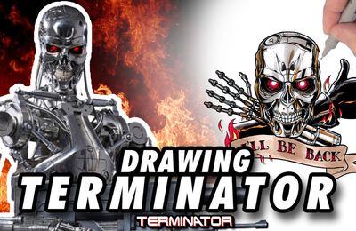 TERMINATOR ! Speed Drawing ✏️ Comic Book Style ✏️🕶