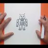 Como dibujar un robot paso a paso 10