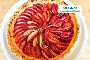 Tarte aux nectarines, gingembre et citron vert