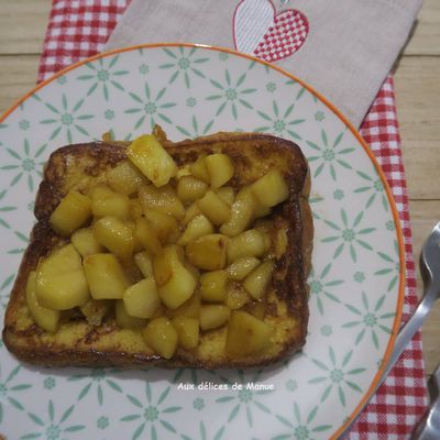 Brioche perdue aux pommes et au rhum