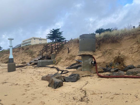 Une partie de la plage de Bonne-Source de Pornichet a été emportée