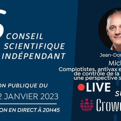 Adieu Overblog | Conseil Scientifique Indépendant du 12 janvier 2023 avec Jean-Dominique Michel