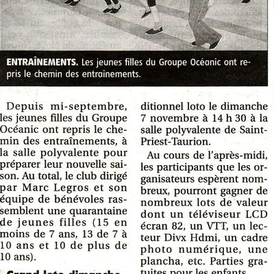 Petit article paru dans le Populaire