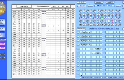       LOGICIEL MOIS-TRAVAIL-HEURES