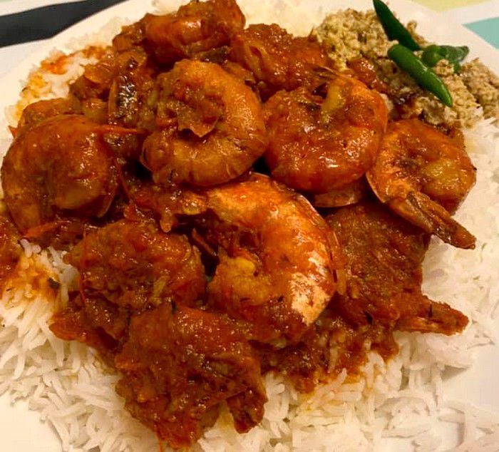 Aperçu du rougail crevettes.