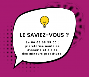 Loire-Atlantique - ATDEC, la plate-forme d'écoute pour lutter contre la prostitution des mineur.es.s