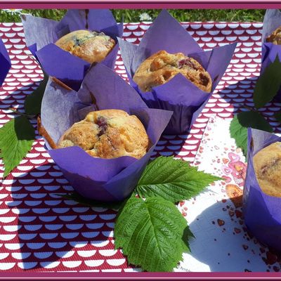Muffins moelleux aux framboises