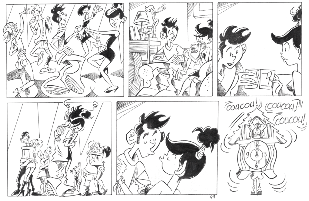 Un récit complet paru dans Spirou en 2008 sur un scénario de Bouchard.