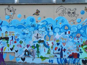 Fresque de l'école rue Alibert 