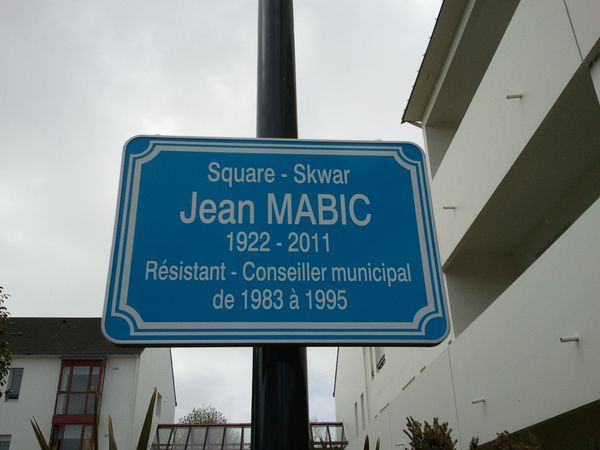 INAUGURATION DU SQUARE &quot;JEAN MABIC&quot;