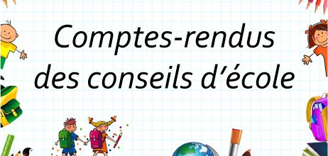 Notre compte rendu conseil d'école maternelle 9 juin 2016