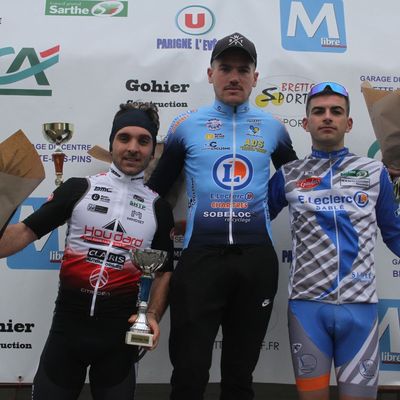Victoire de Baptiste Constantin (CCC) devant Camille Batista (VC Lucéen) à Parigné L'Evêque (72)