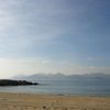 Plage de cannes et massif de l'Estérel