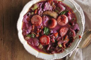 Soupe rose d'inspiration chinoise