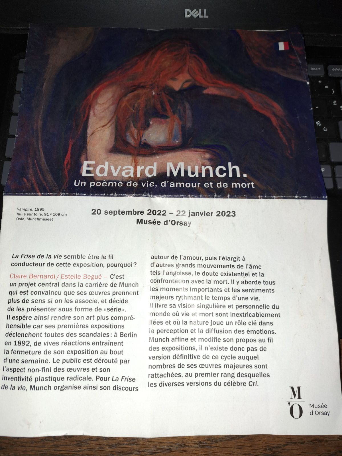 Exposition Edvard MUNCH, artiste norvégien à Orsay
