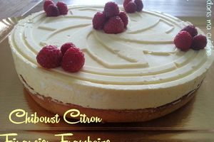 Chiboust au citron sur Financier à la framboise