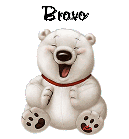 Bravo - Ours blanc - Gif animé - Gratuit
