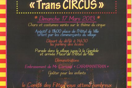 Dimanche 17 mars 2013 : Trans fait son circus !