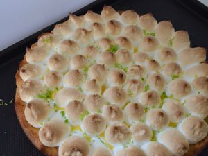 Tarte au citron vert meringuée 