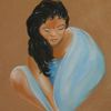 Portrait au pastel : Shanti, la douce indienne...