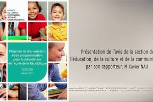 Projet de loi sur la refondation - Présentation de l'avis de la section de l’éducation, de la culture et de la communication du CESE (vidéo)