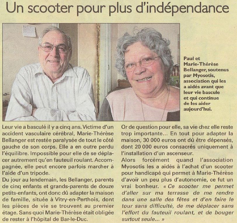 Myosotis, une association active pour la lutte contre le handicap.
Cet album regroupe les articles publiés par le quotidien L'UNION et parlant de nous.