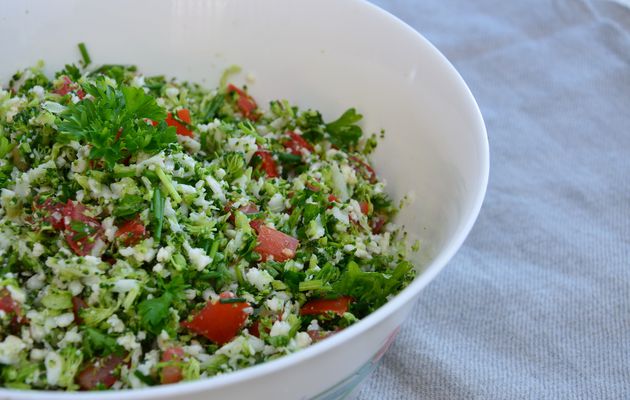 Taboulé de chou fleur et brocoli {sans gluten}