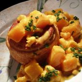 Vol-au-Vent Crevettes et Courge au Curry - L'Eau à la Bouche